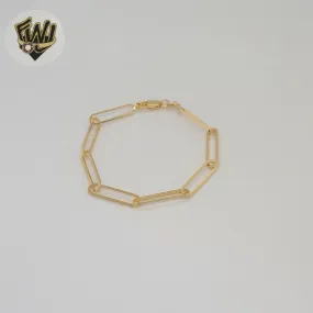 (1-0482-1) Gold Laminate - 5mm Paper Clip Link Bracelet - BGF