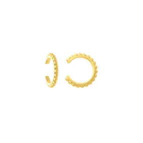 14K Gold Bubble Ear Cuffs