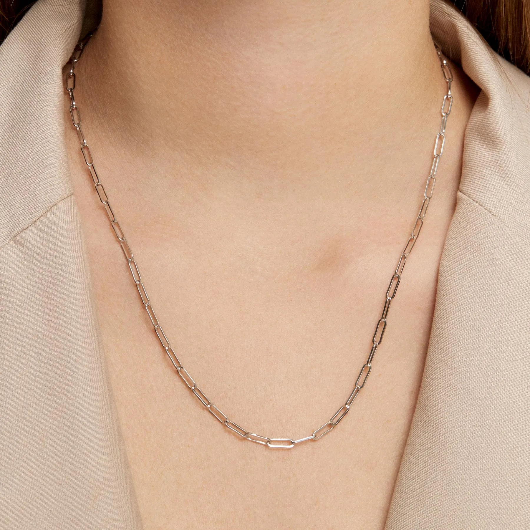 14KT Yellow Gold Paper Clip Necklace