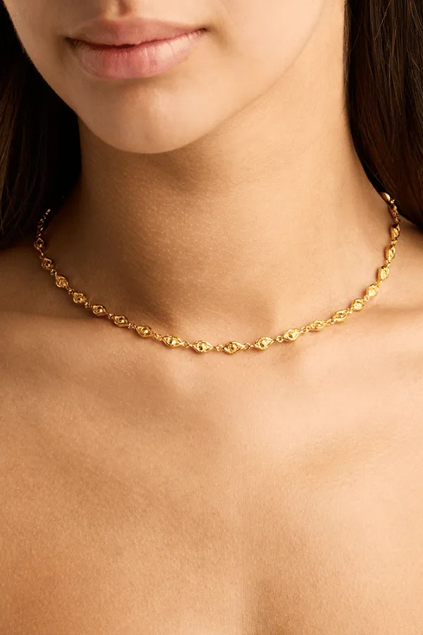 18k Gold Vermeil Lucky Eyes Choker