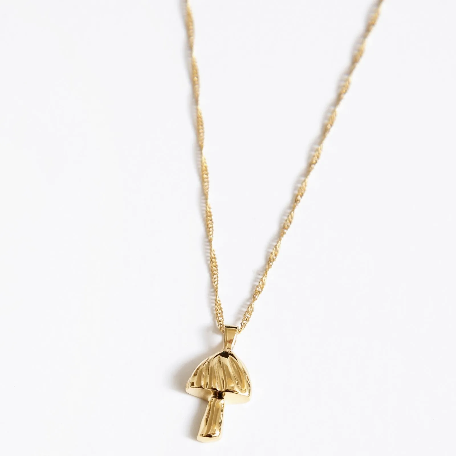 18" Mushroom Pendant (Gold)