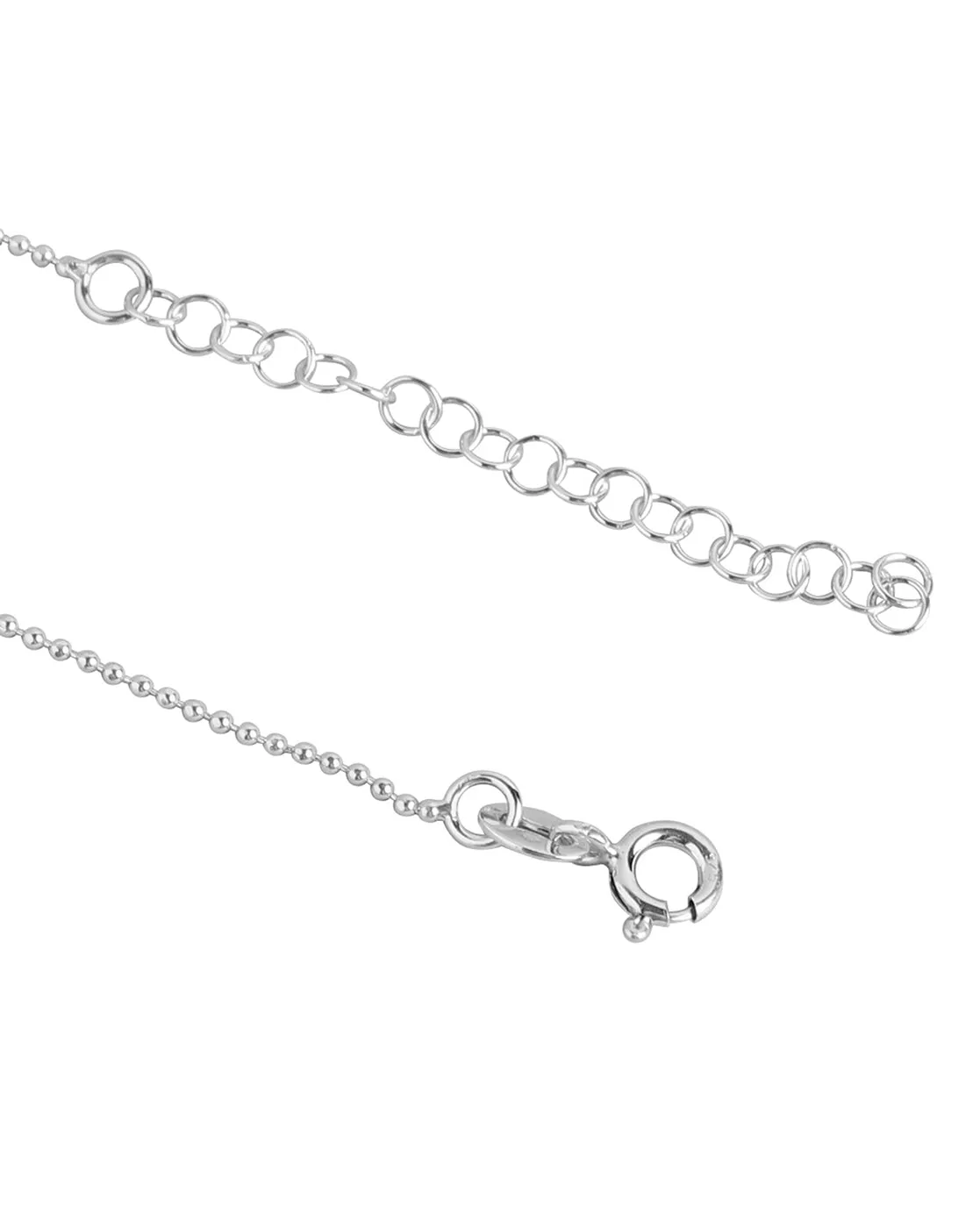 925 Sterling Silver Rhodium Plated Double Chain Choker Necklace