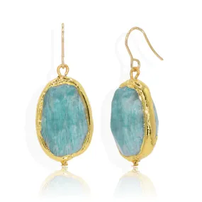 Amazonite Stone Drop Earrings