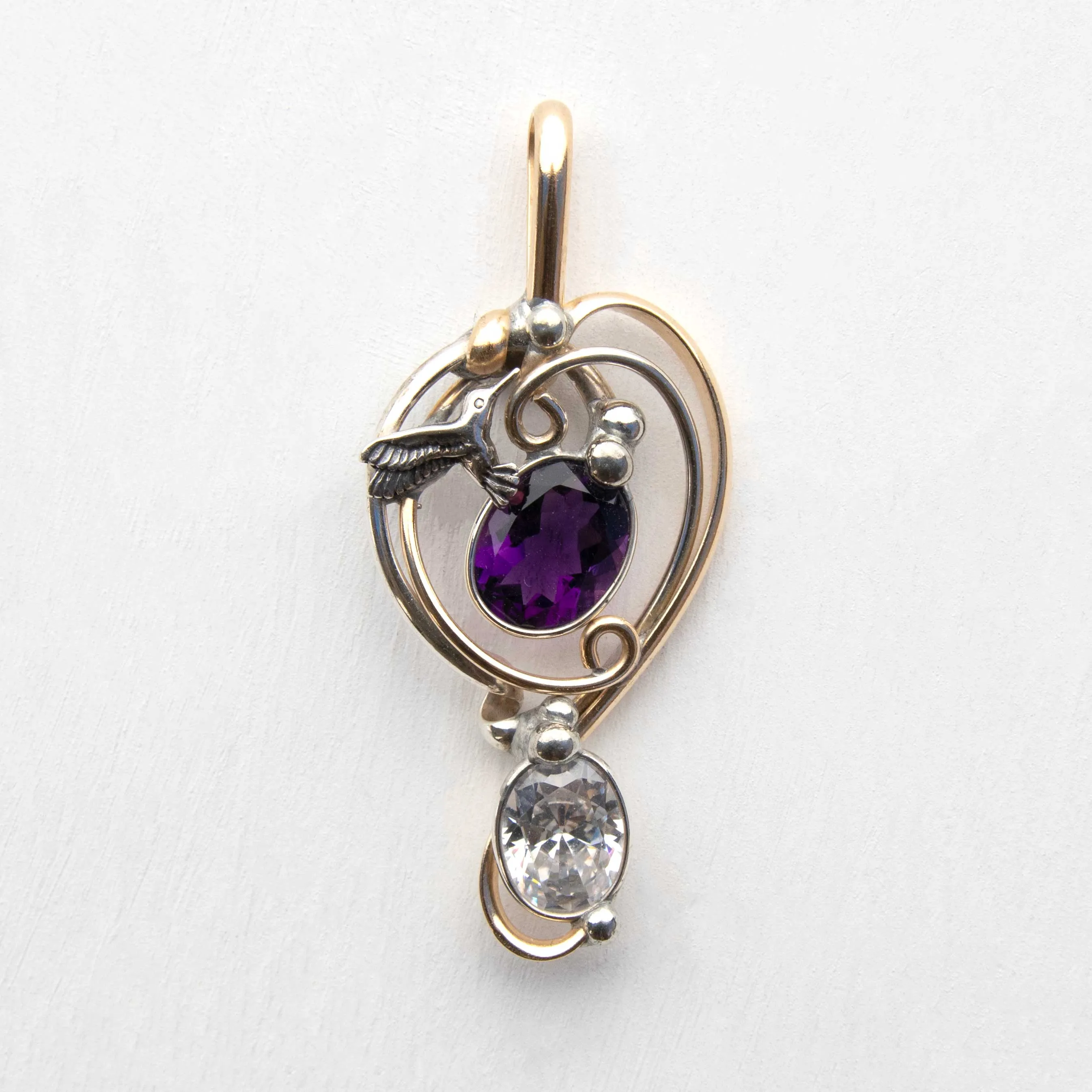 Amethyst, Quartz - Pendant