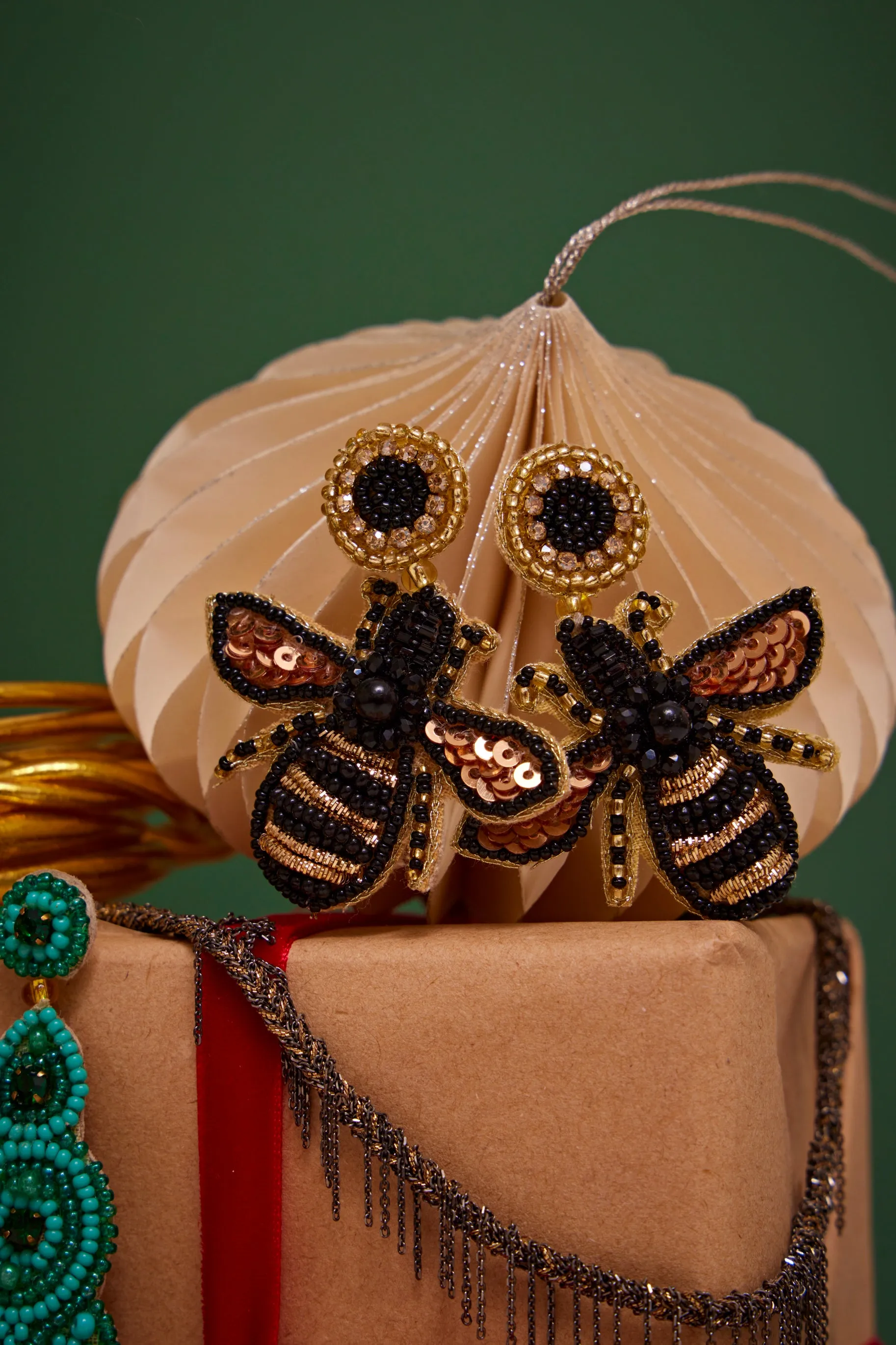 Bee Beaded Earrings