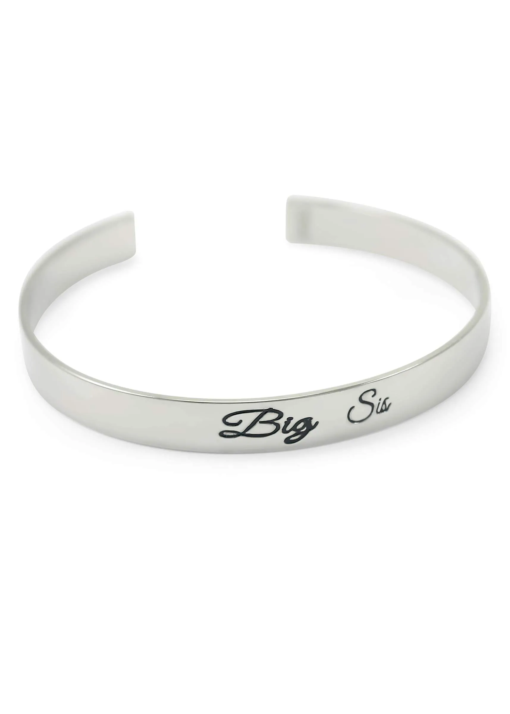 Big Sis Bangle Cuff Bracelet (silver)