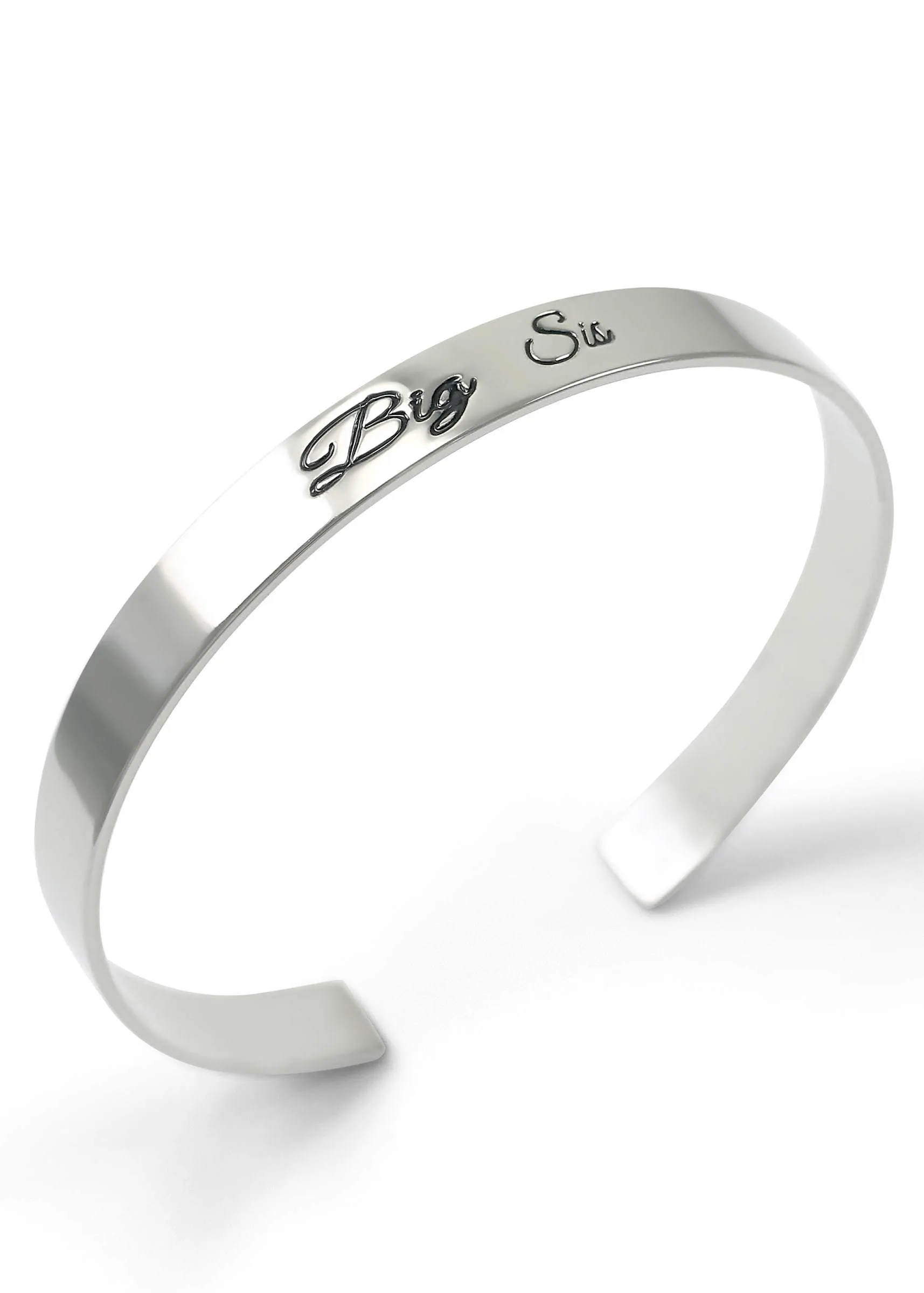 Big Sis Bangle Cuff Bracelet (silver)