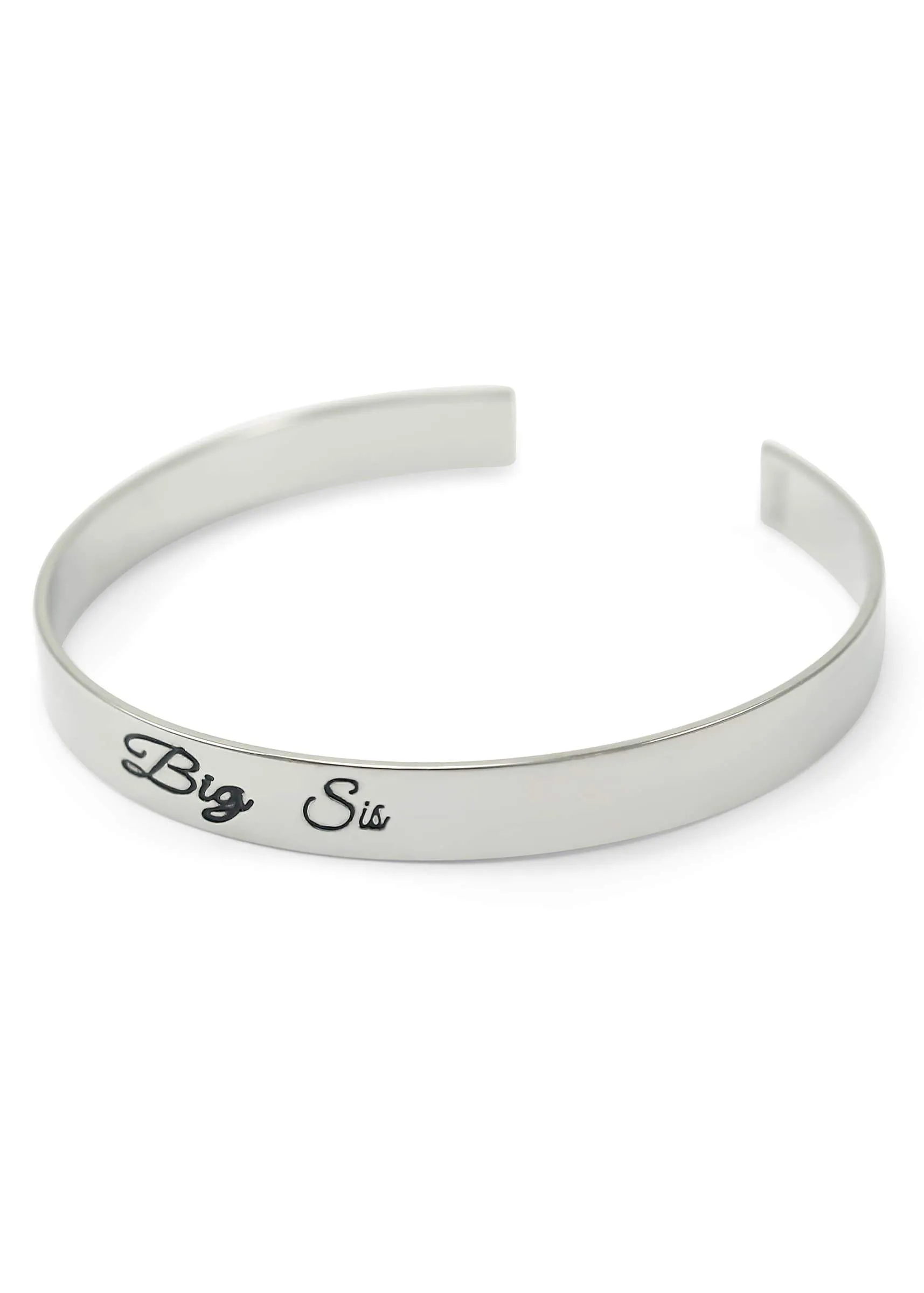 Big Sis Bangle Cuff Bracelet (silver)