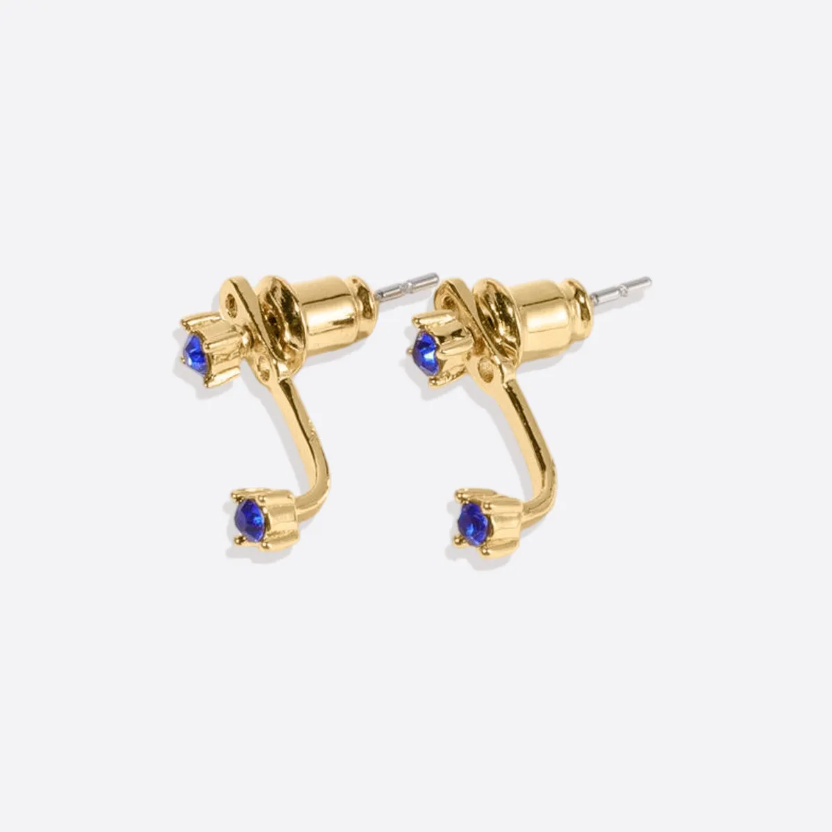 Birthstone Drop Ear Jacket Earrings