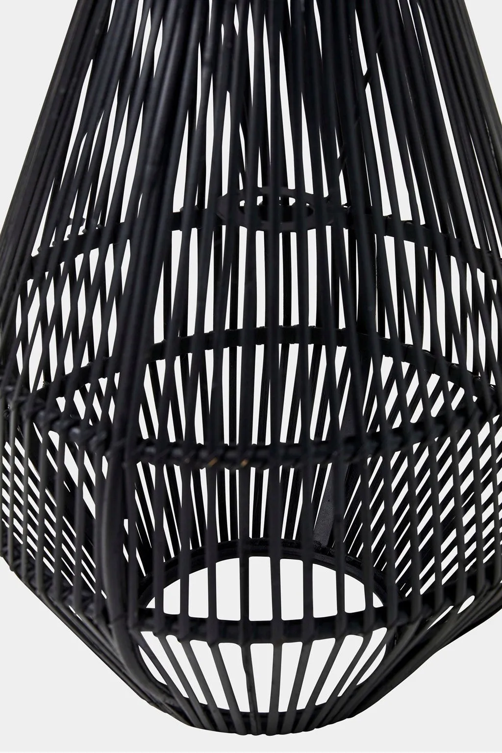 Black Rattan Pendant Shade