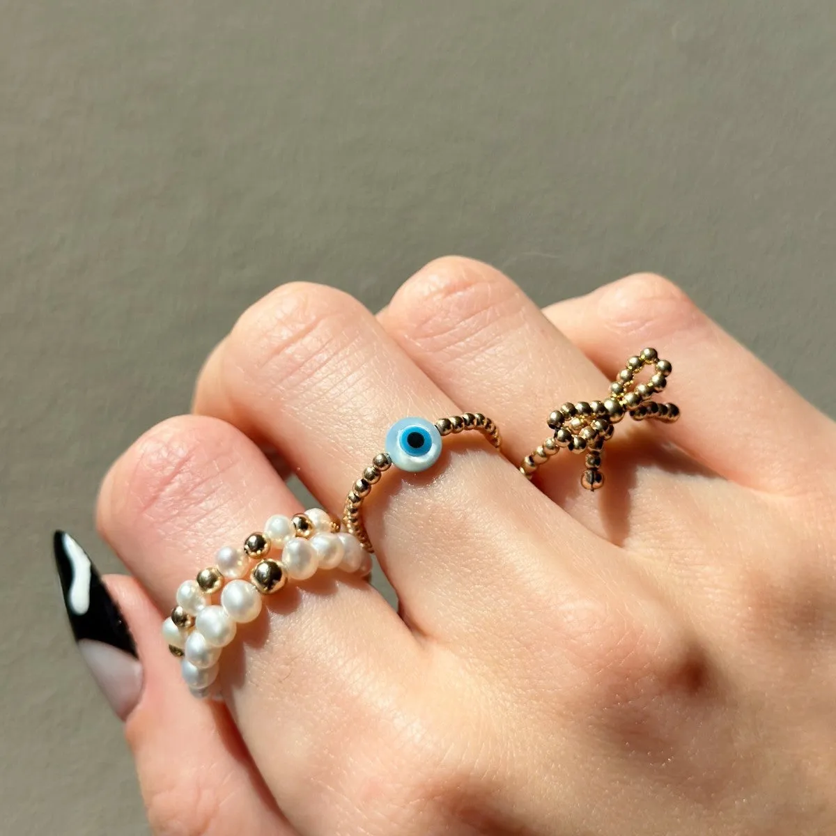 Bow Bead Ring