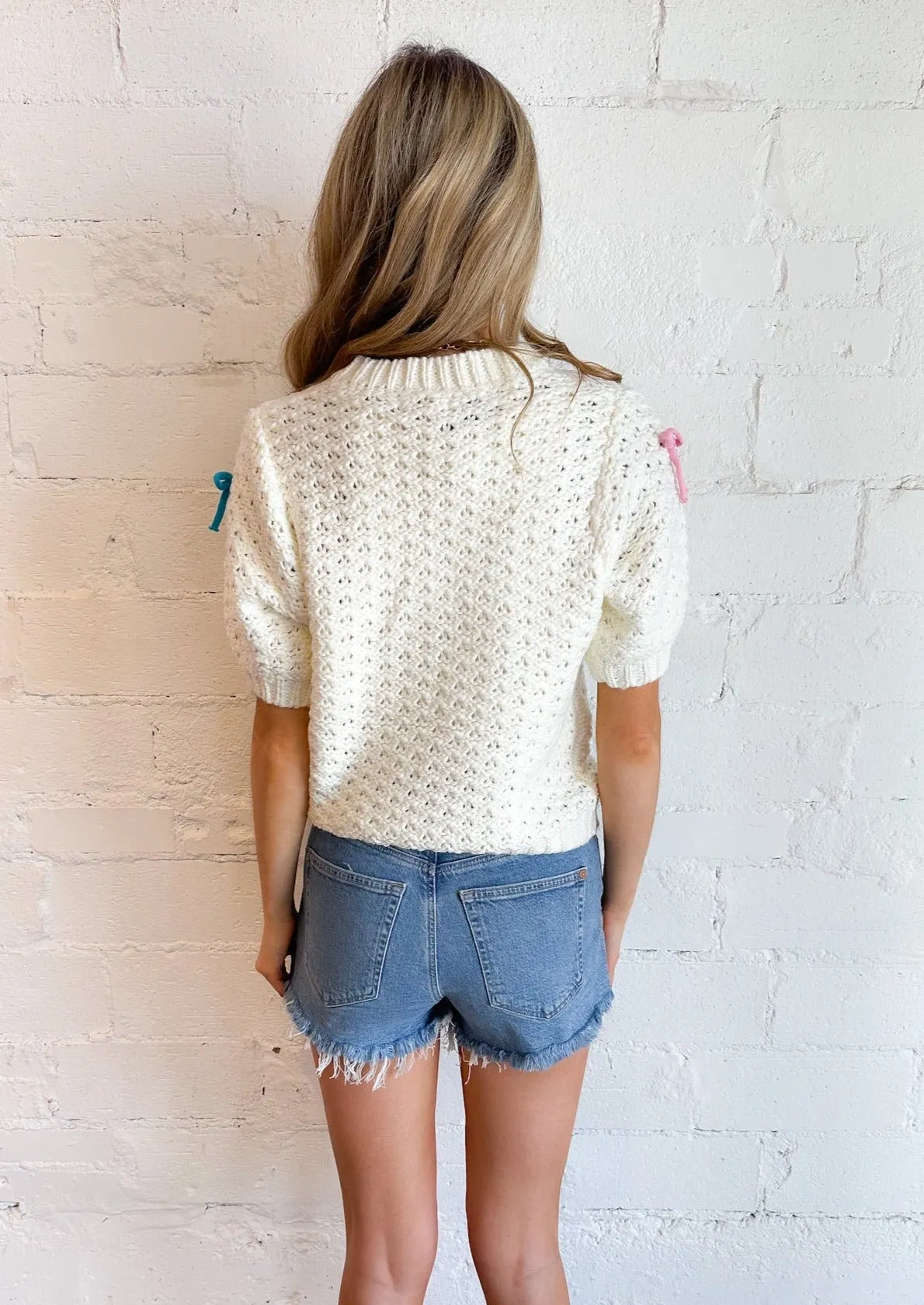 Bow Girly Knit Top