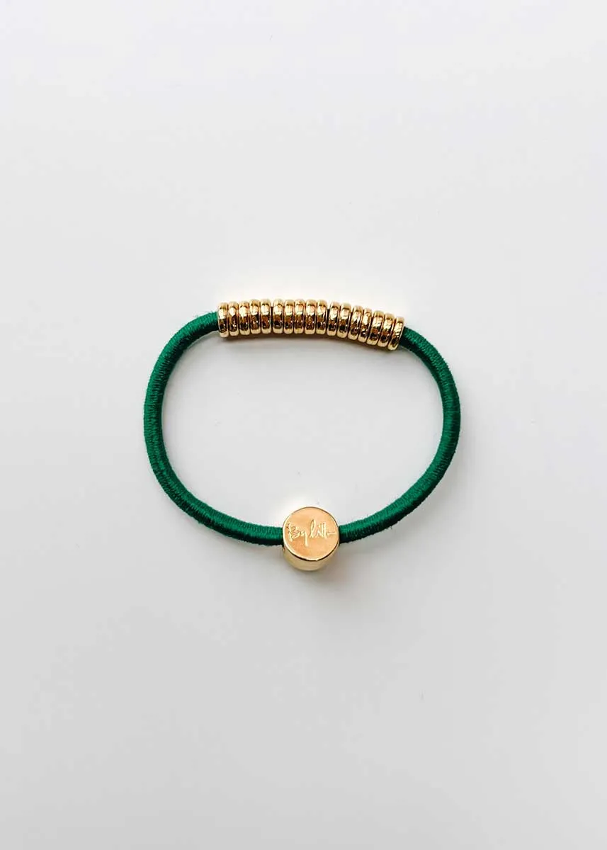 By Lilla Elastic Hairtie Bracelets - Gold Disc