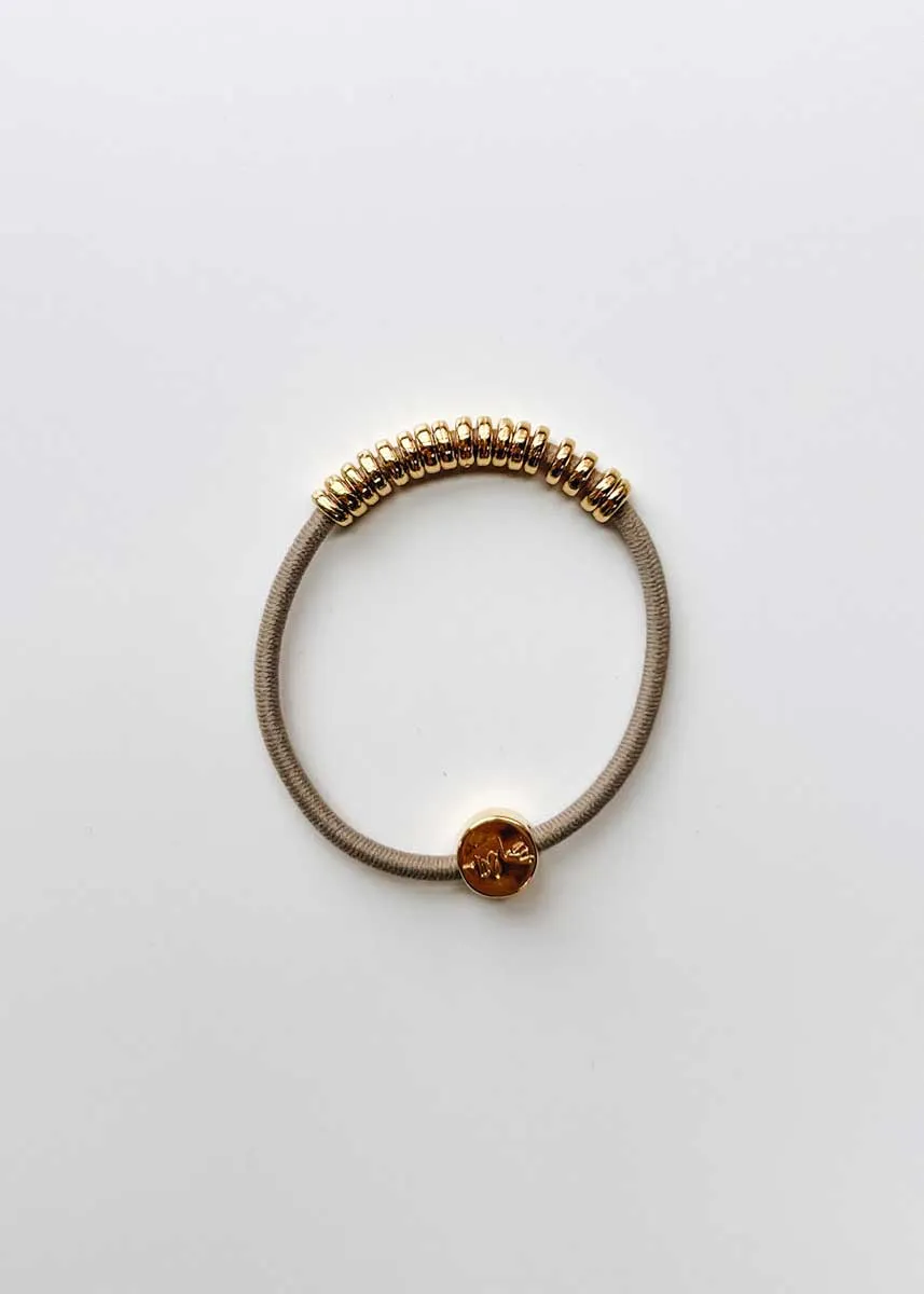 By Lilla Elastic Hairtie Bracelets - Gold Disc