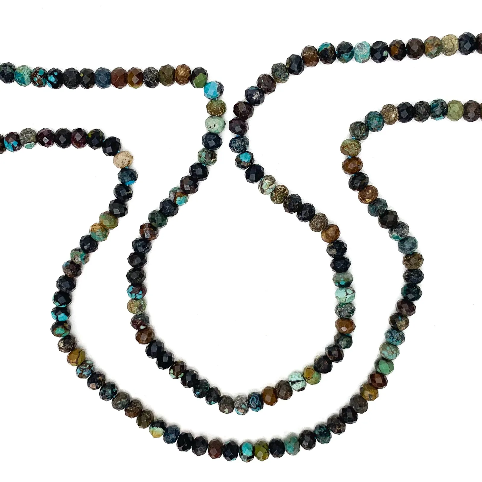 Chrysocolla 5.5mm Faceted Rondelles Bead Strand