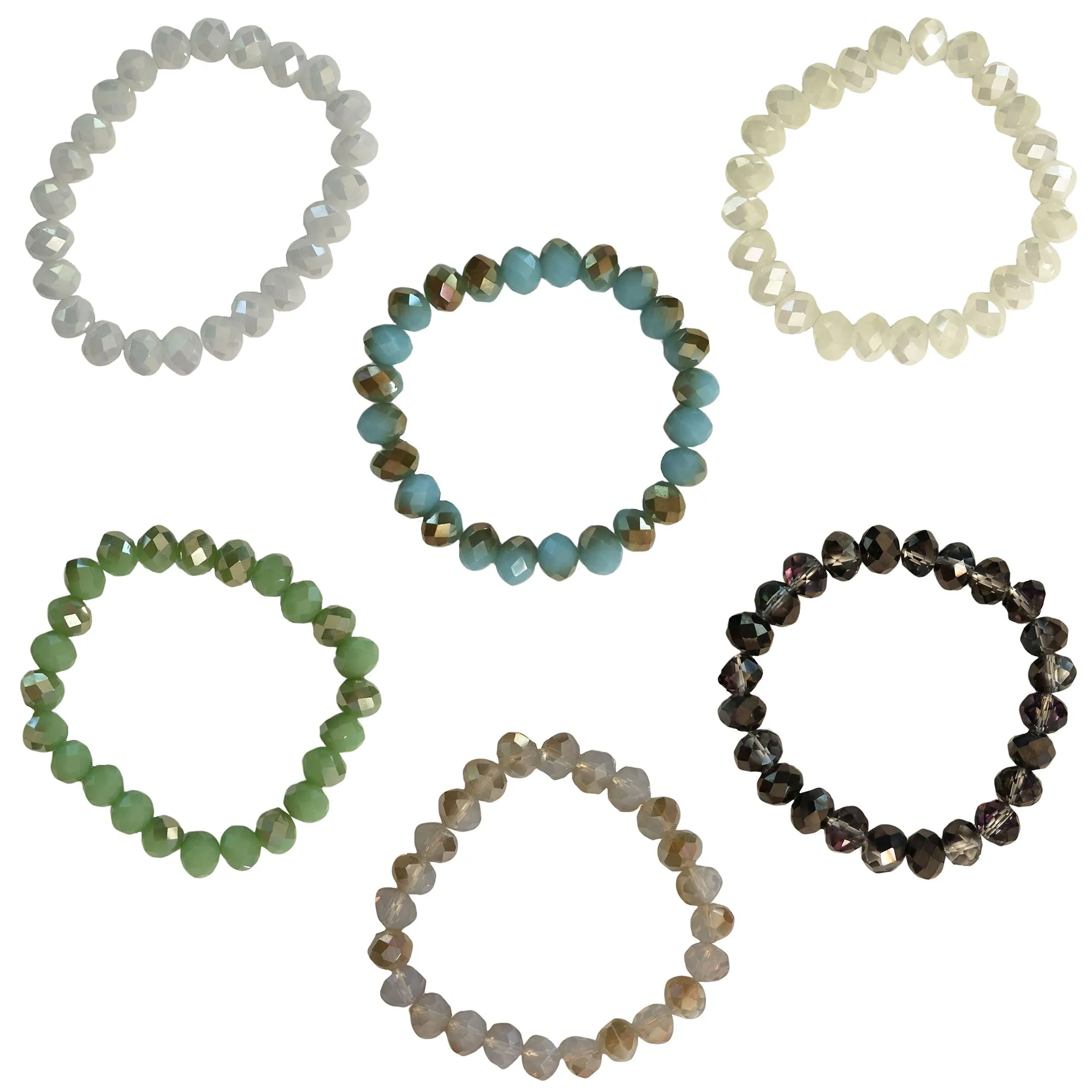 CLEARANCE CRYSTAL BRACELETS (CASE OF 240 - $0.25 / PIECE)  Wholesale Crystal Bracelets in Assorted Colors SKU: 50800-240