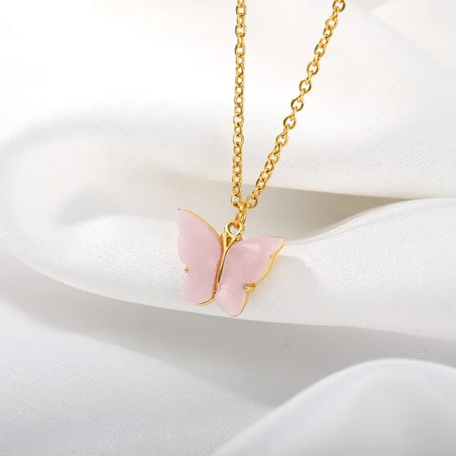 Colorful Butterfly Necklace