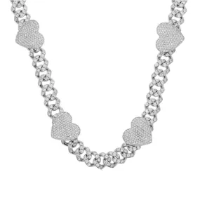 Cora CZ Cuban Link Choker Necklace