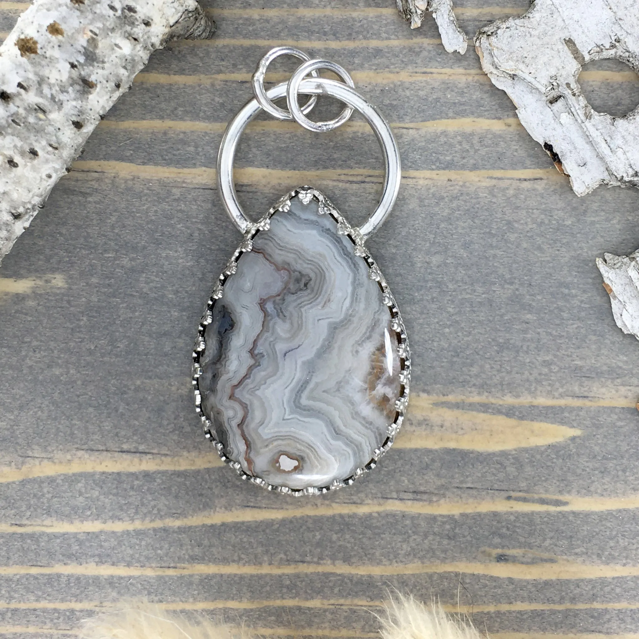 Crazy Lace Agate Pendant