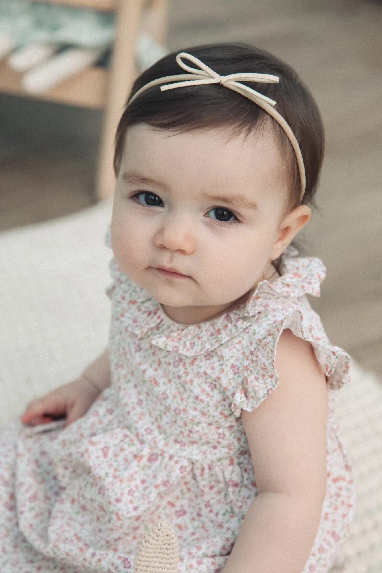 Cream Suede Bow Headband