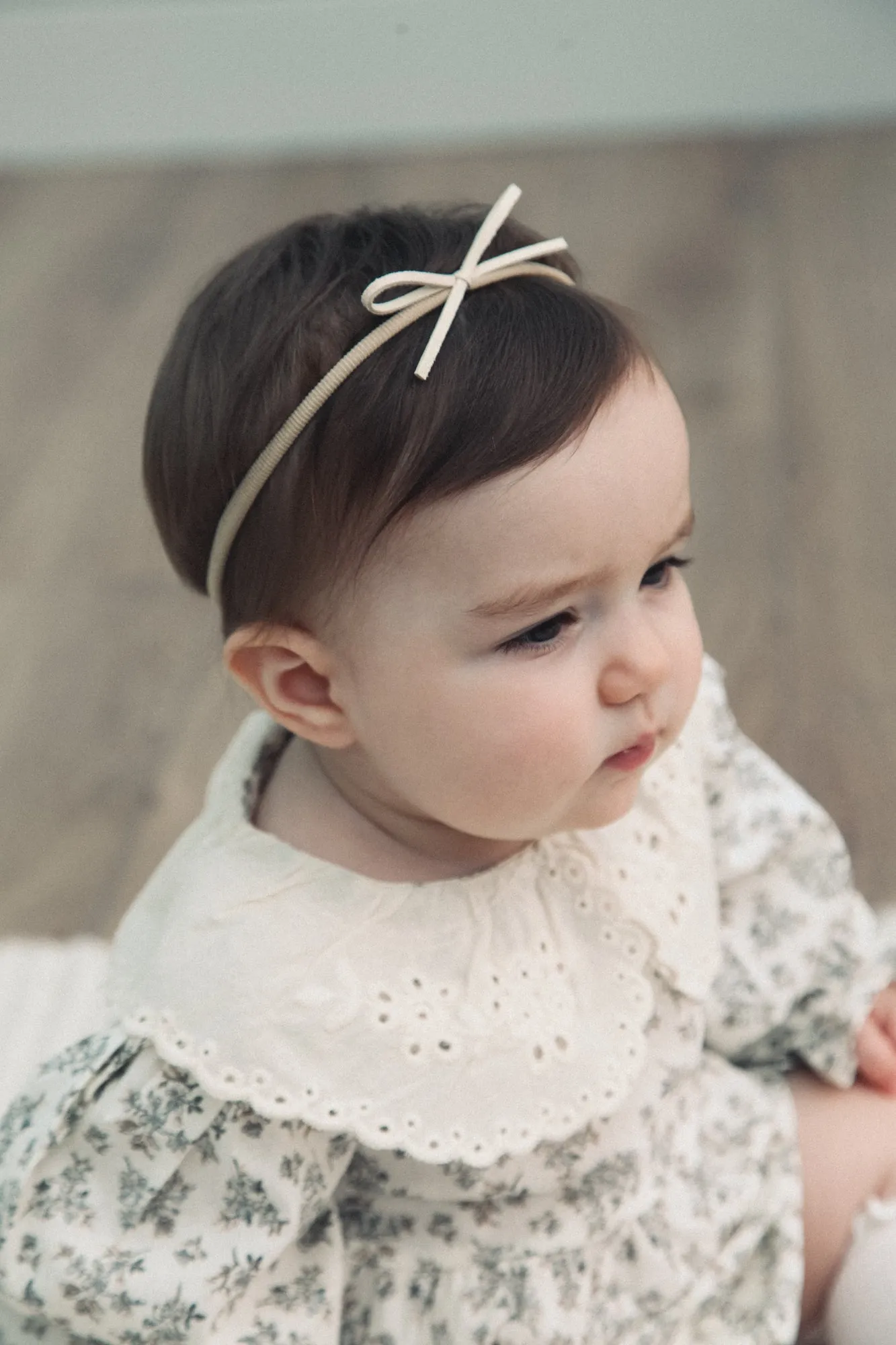 Cream Suede Bow Headband