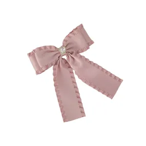 CRYSTAL HEART FRILL BOW