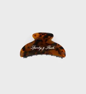 Cursive Logo Hair Clip - Tortoise