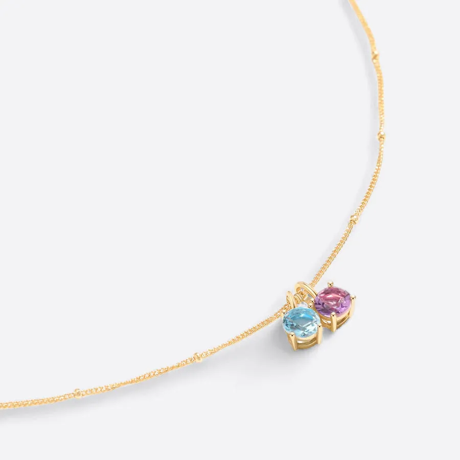 Dainty Birthstone Pendant Necklace