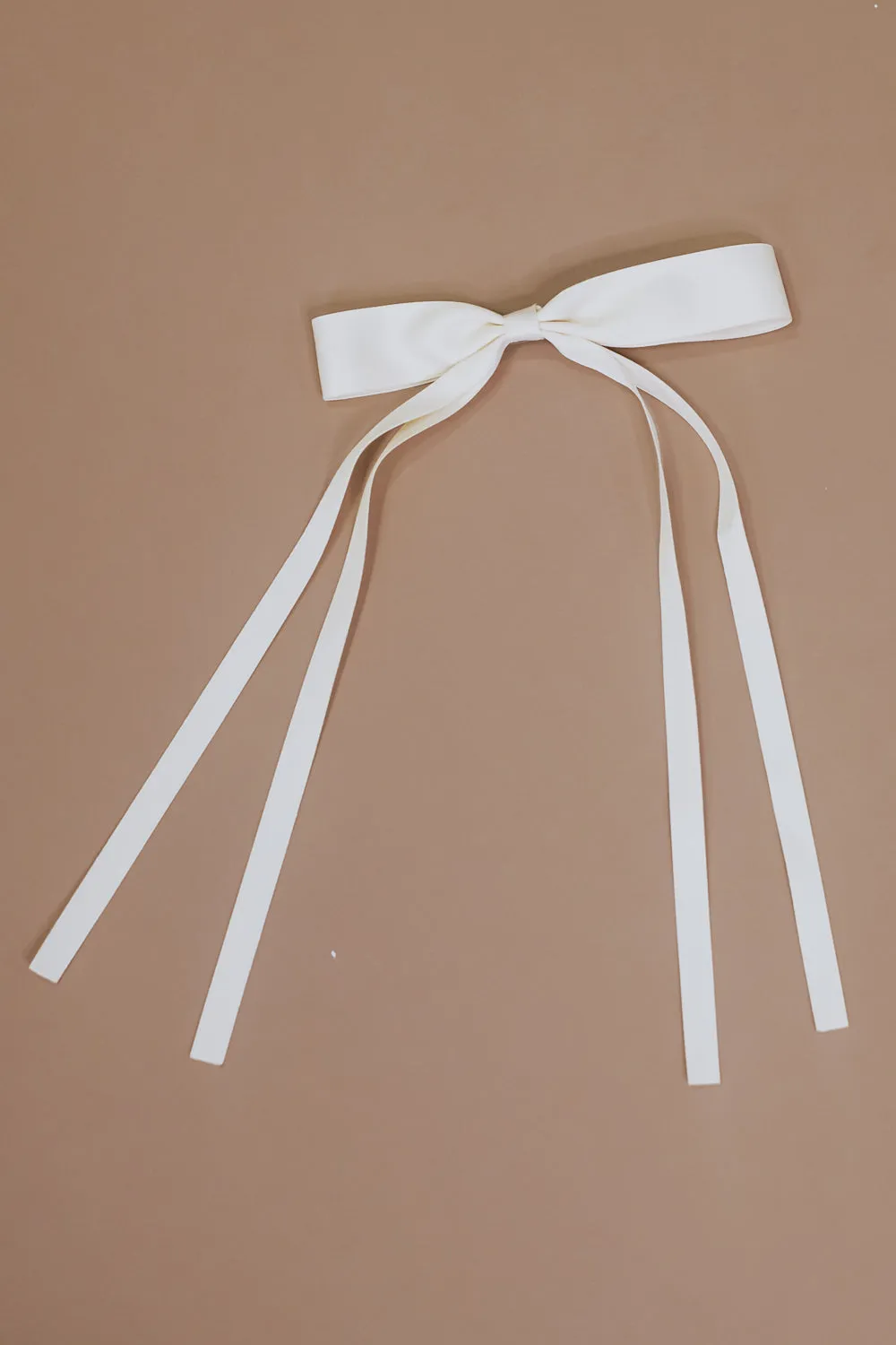 Dainty Bow Clip, Cream