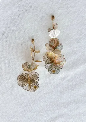 Delicate Floral Drop Earrings