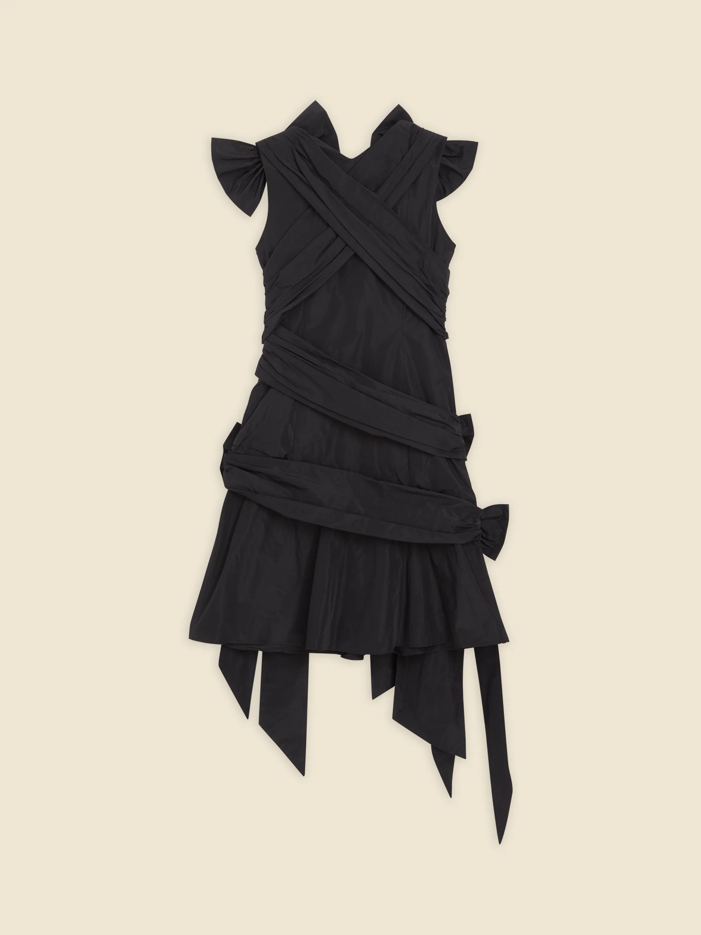 DRAPE BOW DRESS