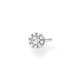 Ear Stud White Stones (Single)