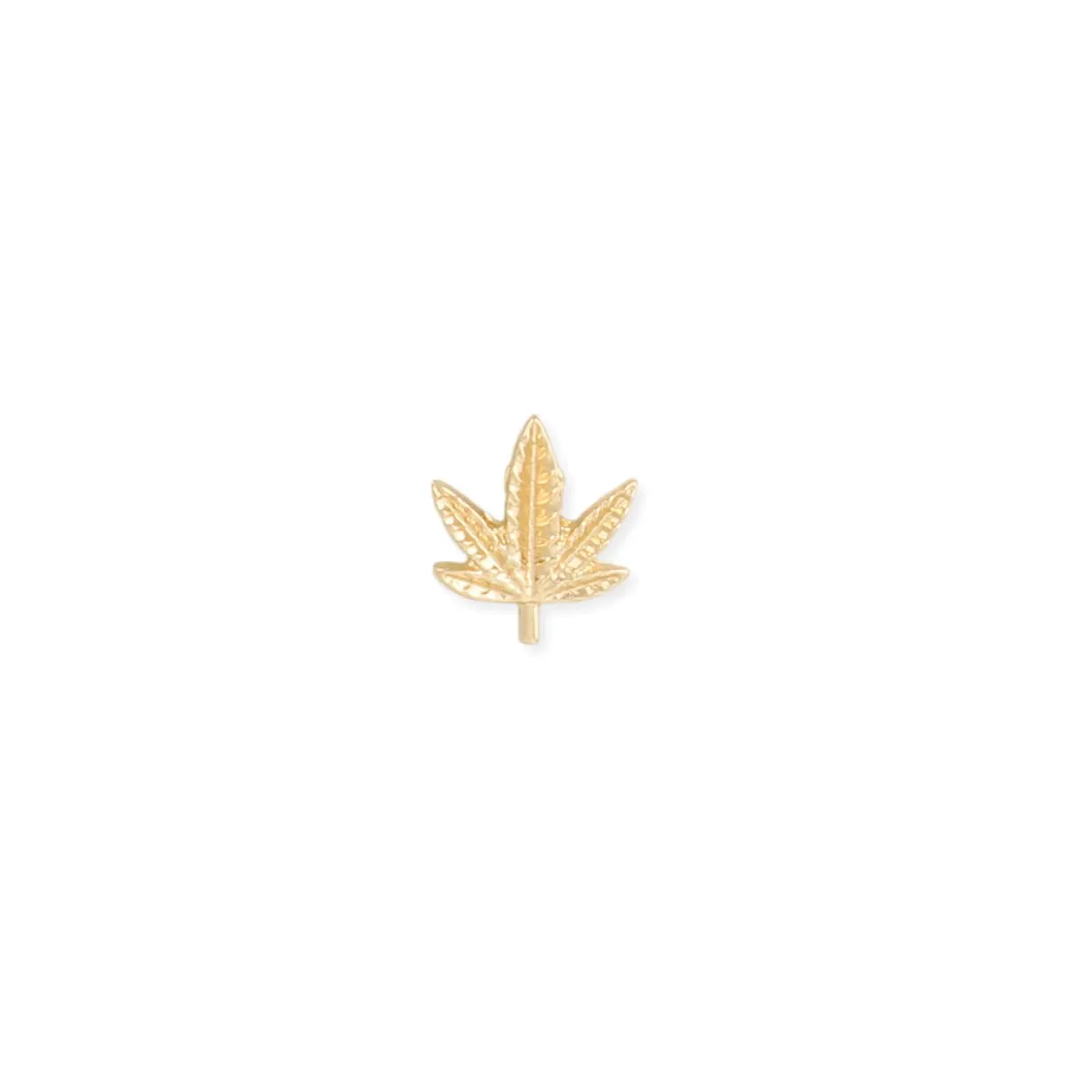 High Times Gold Cannabis Leaf Post Earrings: Exquisite and Stylish Marijuana-themed Jewelry