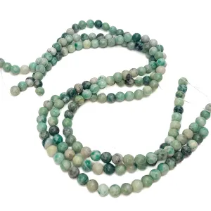 Emerald Afghan 6mm Smooth Rounds Bead Strand