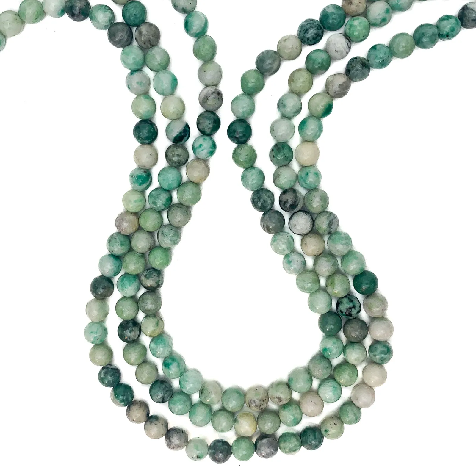 Emerald Afghan 6mm Smooth Rounds Bead Strand