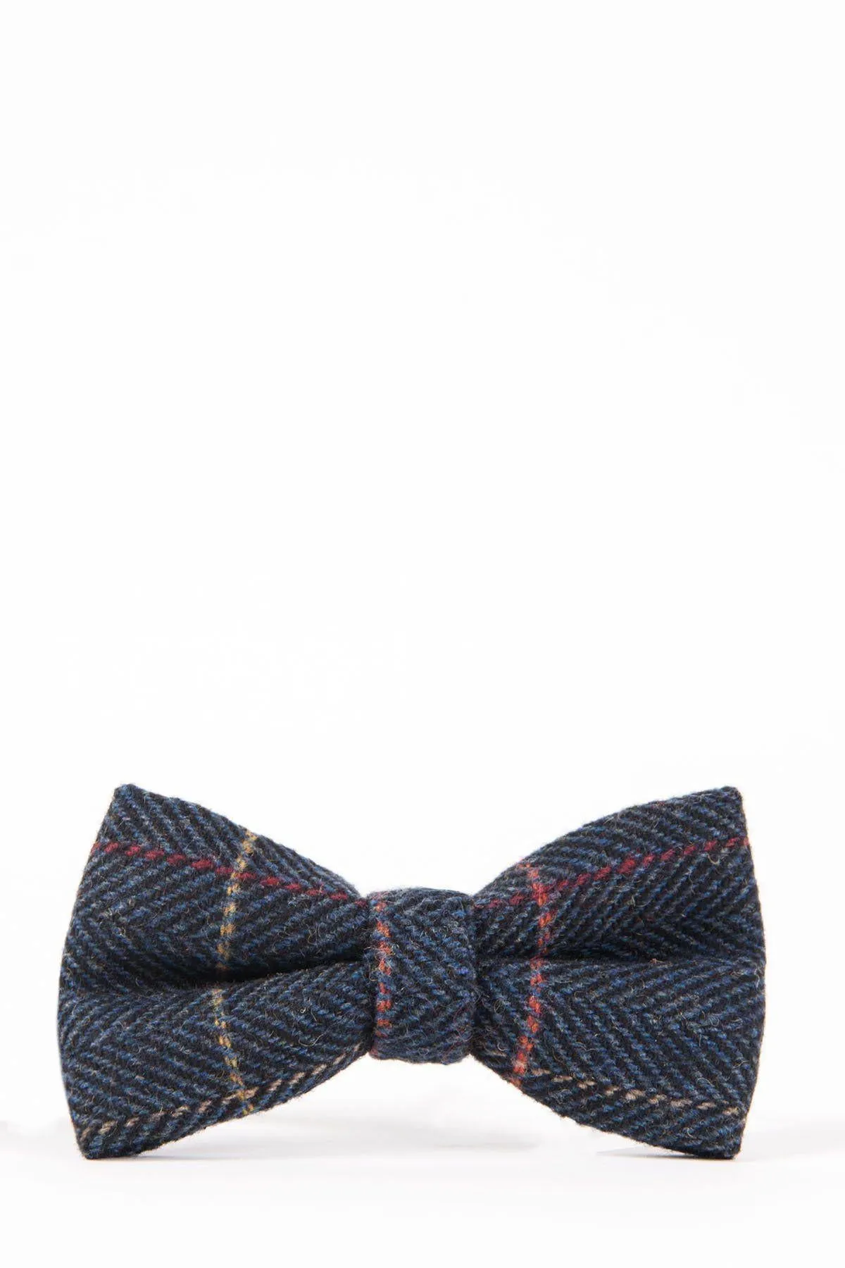 ETON - Navy Blue Check Tweed Bow Tie