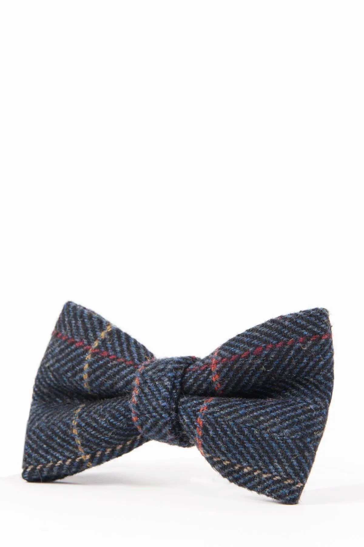 ETON - Navy Blue Check Tweed Bow Tie