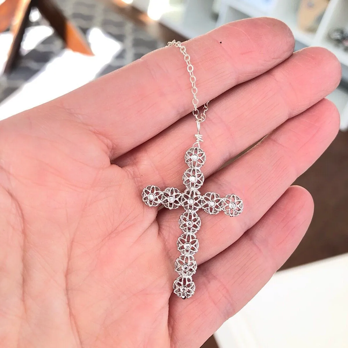 Filigree Cross Necklace