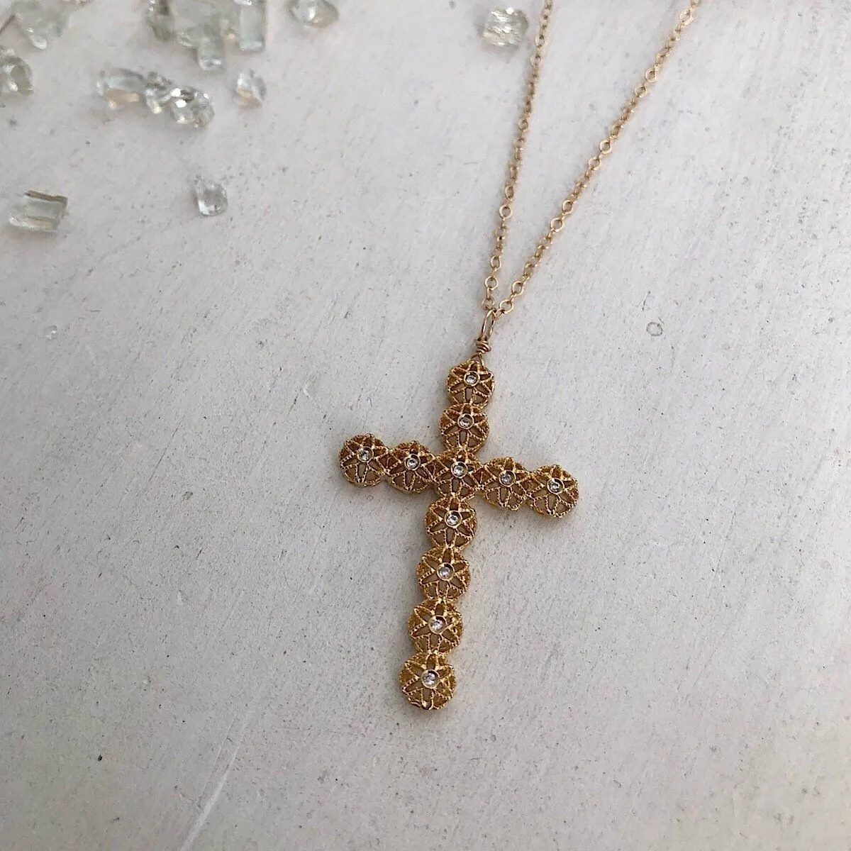 Filigree Cross Necklace