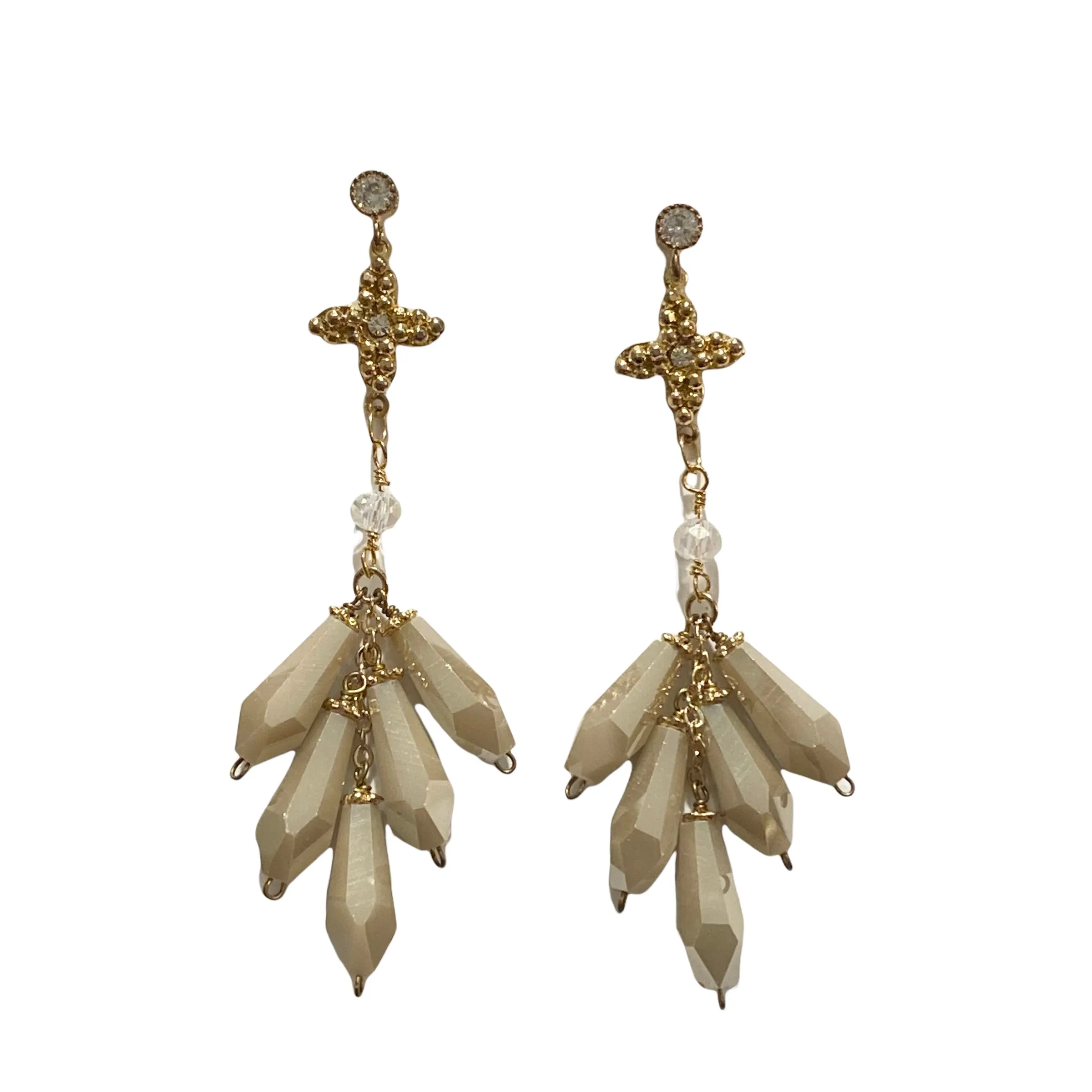 Flora Crystal Drop Earrings