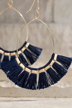 FME217 Tear Drop Tassel Navy