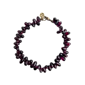 Garnet Drop Bracelet