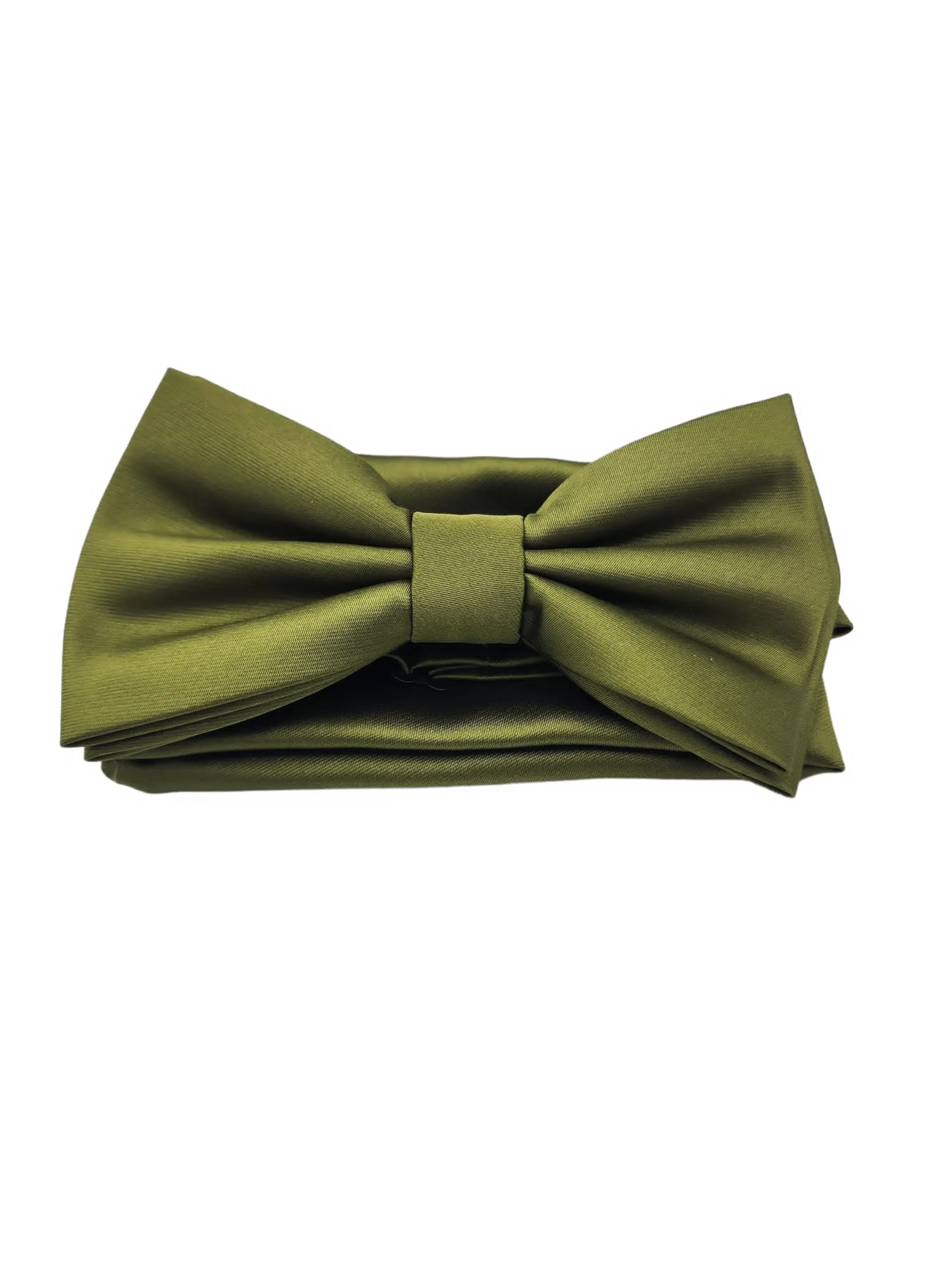 Giovanni Testi Classic Olive Bow Tie with Hanky BT100-DD