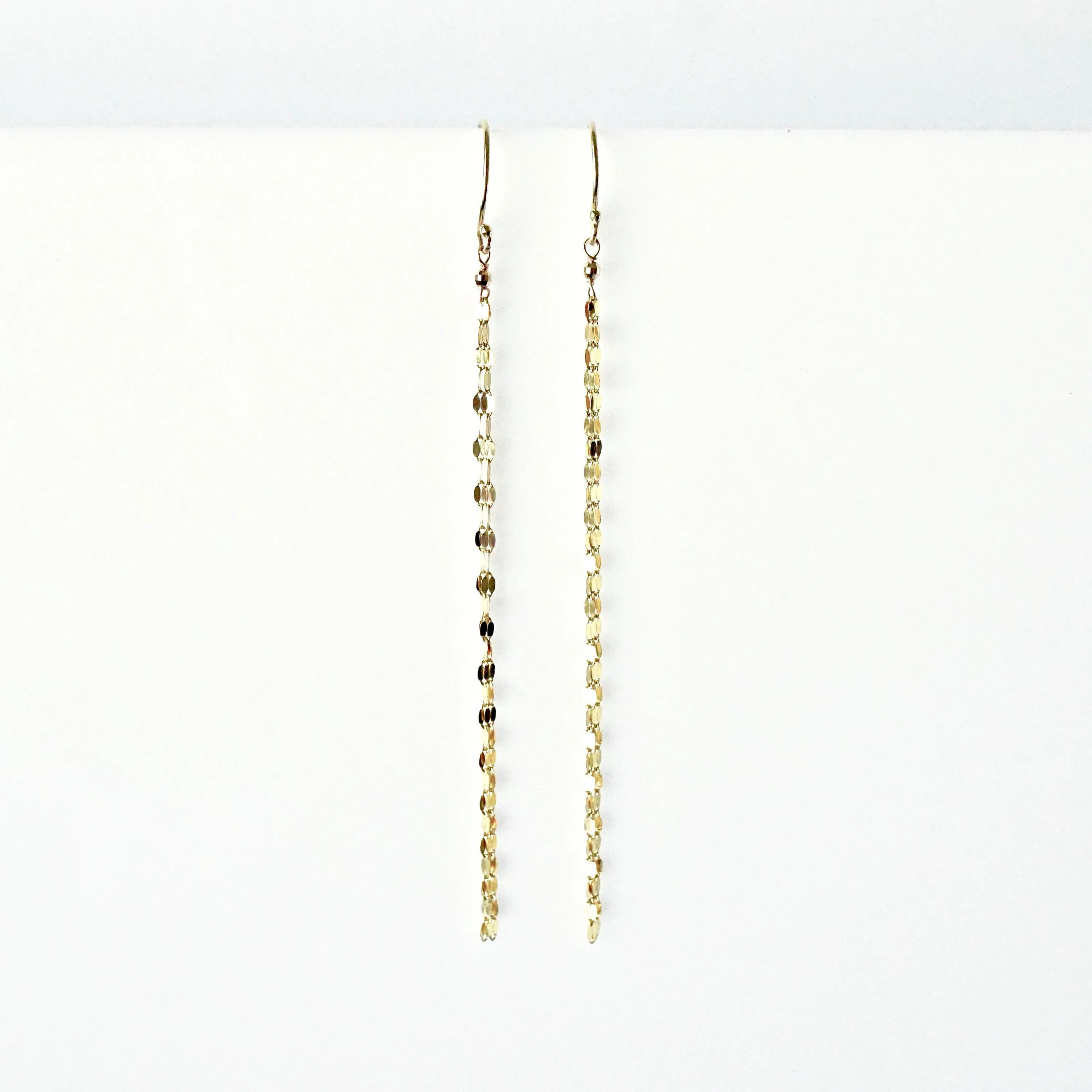 Gold Chain Earrings - Sparkly Chain Tassel Earrings - Gold Tassel Earrings