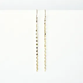 Gold Chain Earrings - Sparkly Chain Tassel Earrings - Gold Tassel Earrings