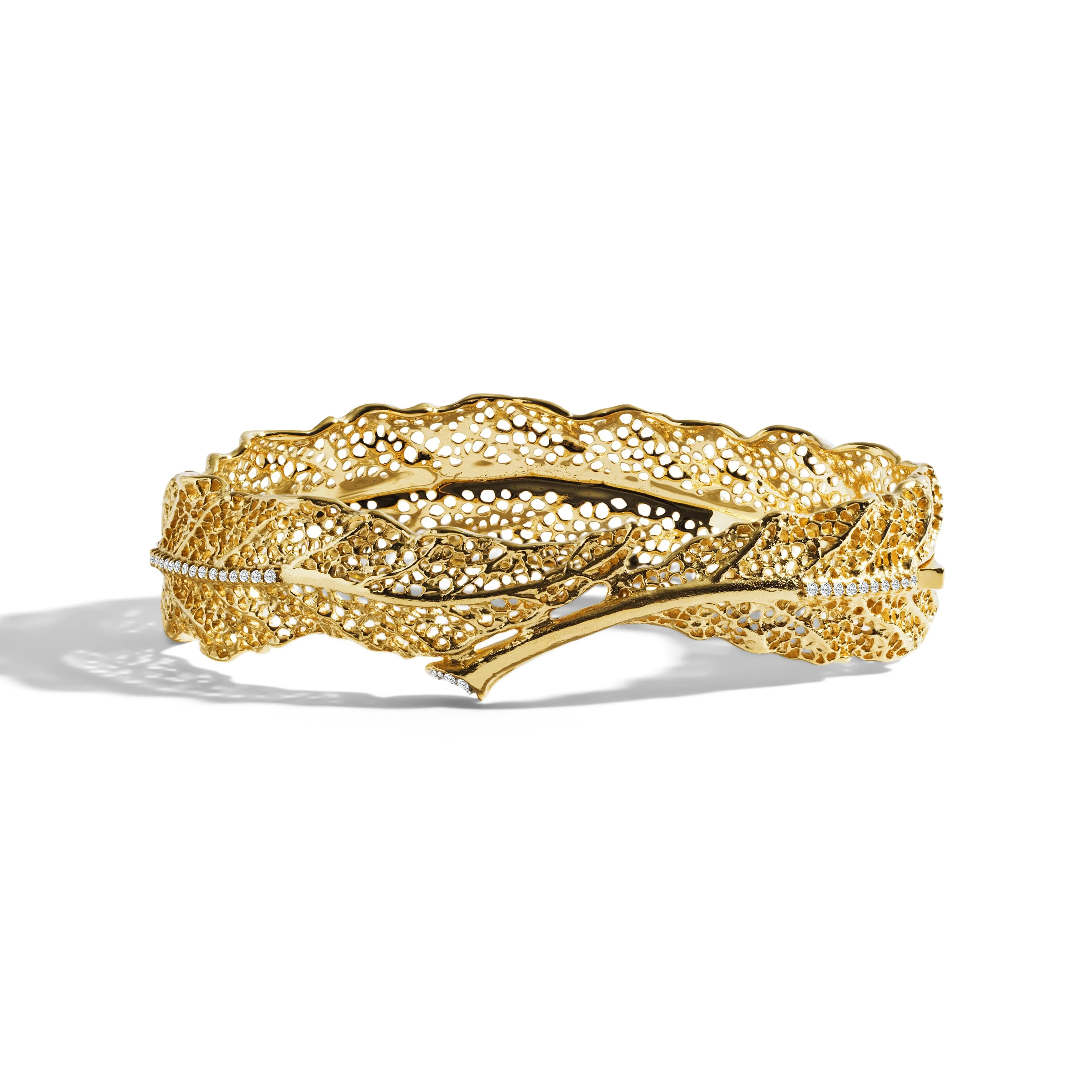 Gooseberry Bangle Bracelet with Diamonds