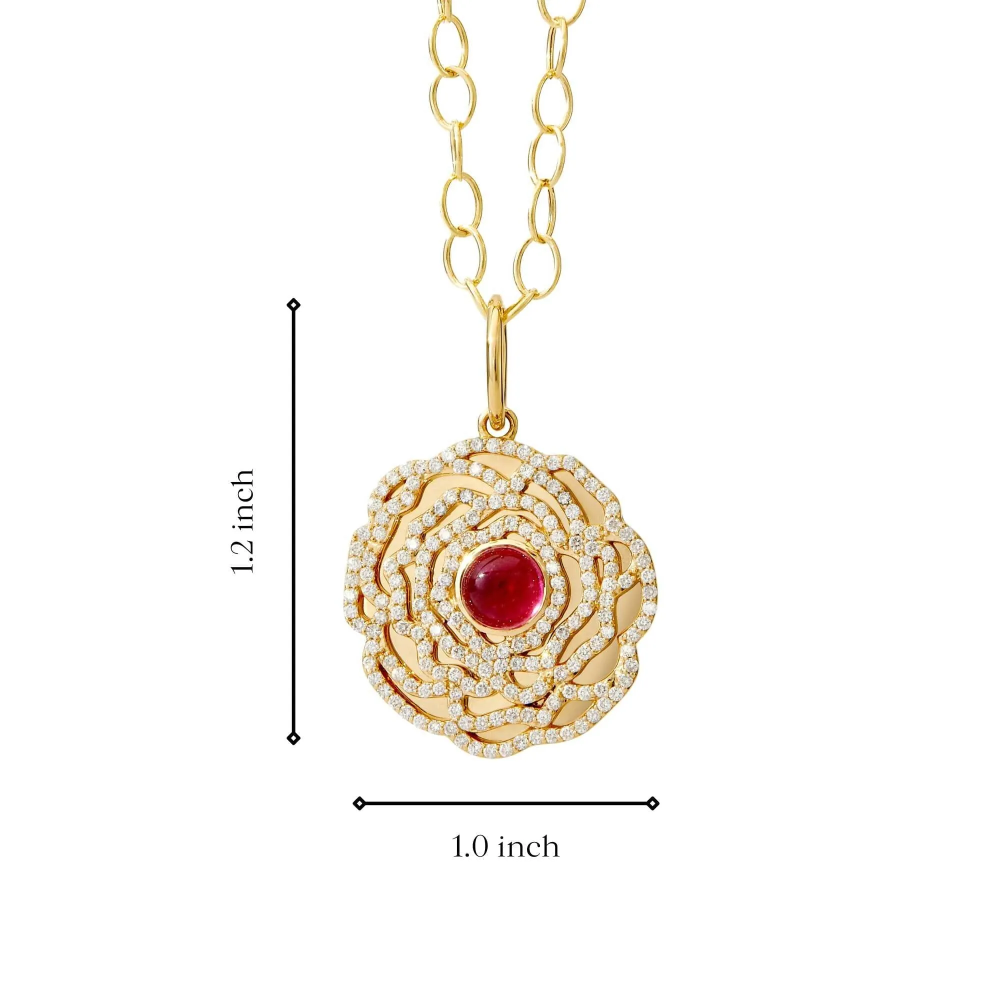 Jardin Rose Diamond Pendant