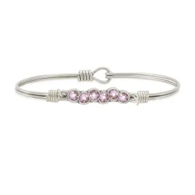 June Starlight Birthstone Bangle Bracelet