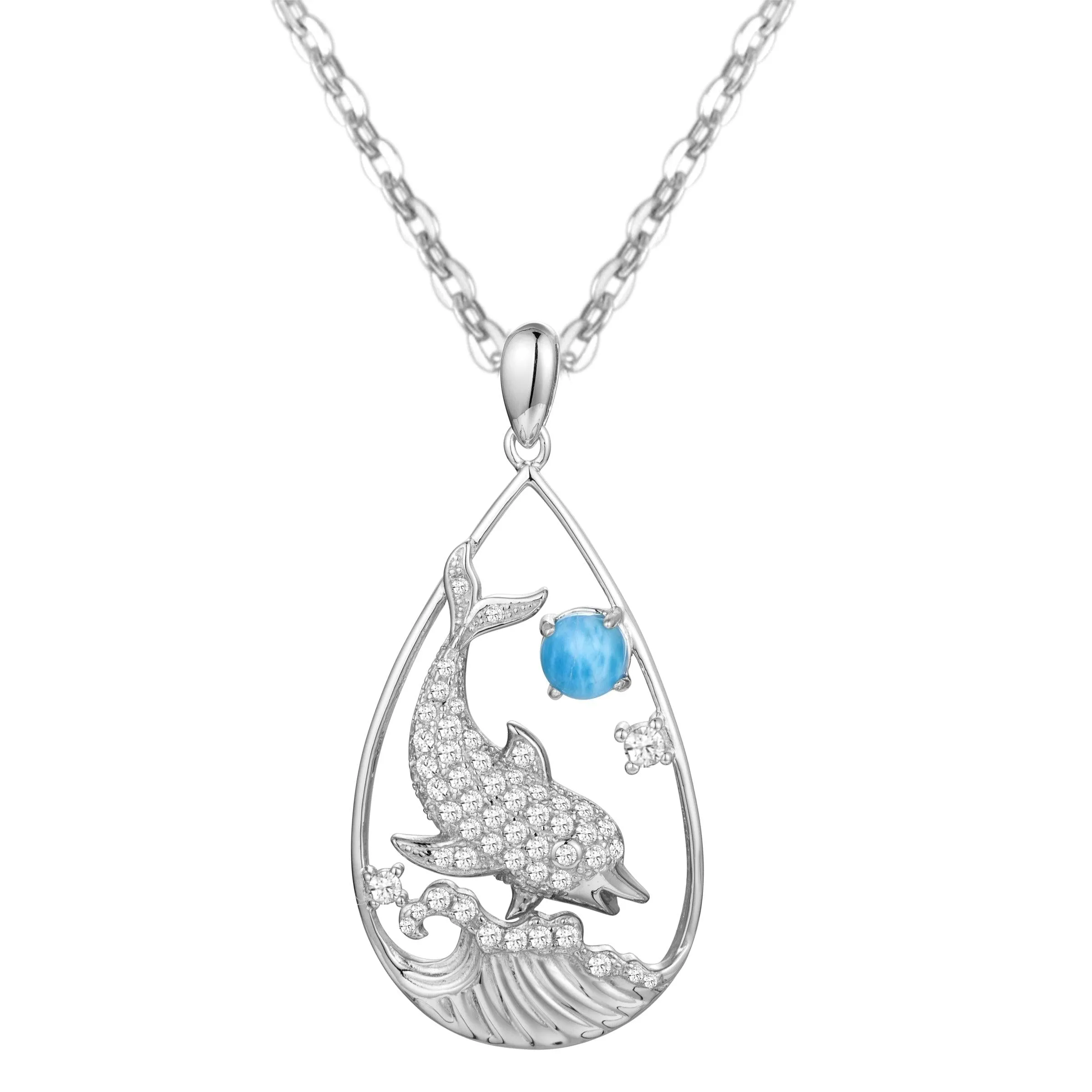 Larimar Nai'a Teardrop Pendant