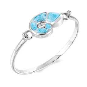 Larimar Nautilus Shell Converta Bangle